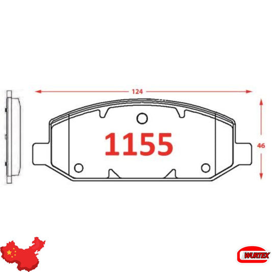 PASTILLA DE FRENO SAIL 1.4 2011/2017 WURTEX P1155 OEM 9041415