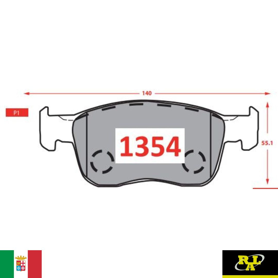 PASTILLA DE FRENO NEW SAIL 1.5 RAL P1354 OEM 90921493